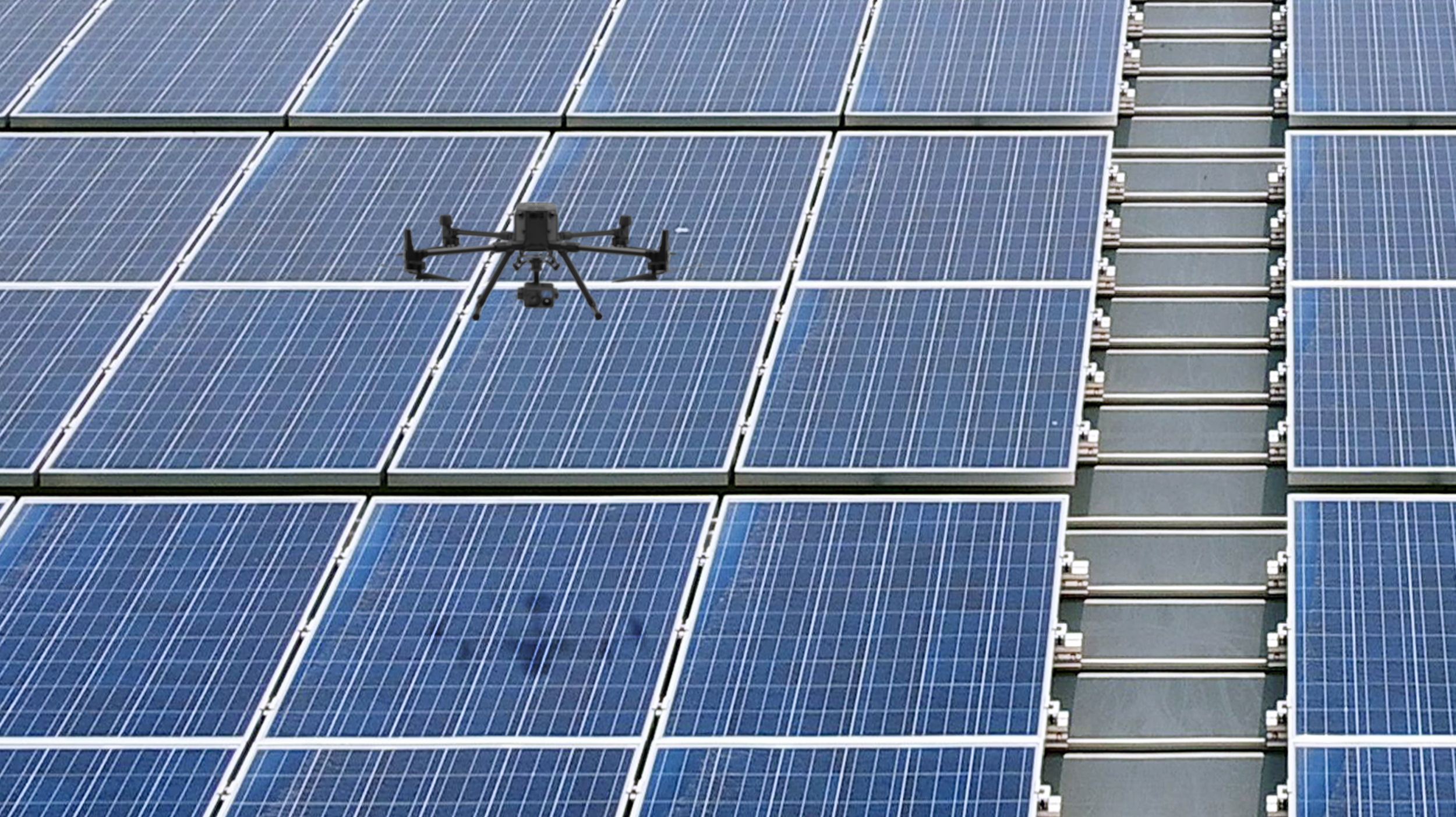 友達以無人機搭配IR Sensor熱顯像技術進行全方面模組健檢，有效降低人力成本並提升發電量